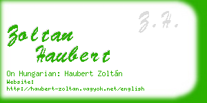 zoltan haubert business card